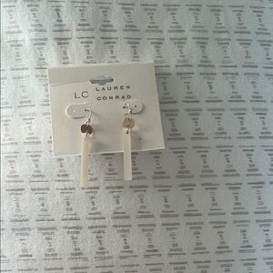 Lauren Conrad Gold and Cream Earrings